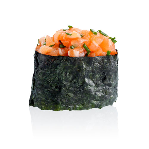 Sushi tartare saumon